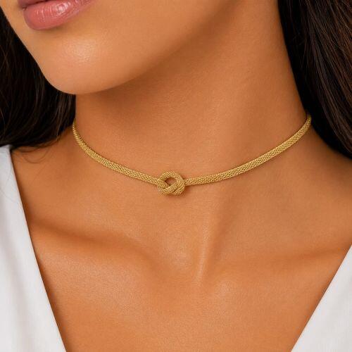 Colar Nozinho Banhado a Ouro