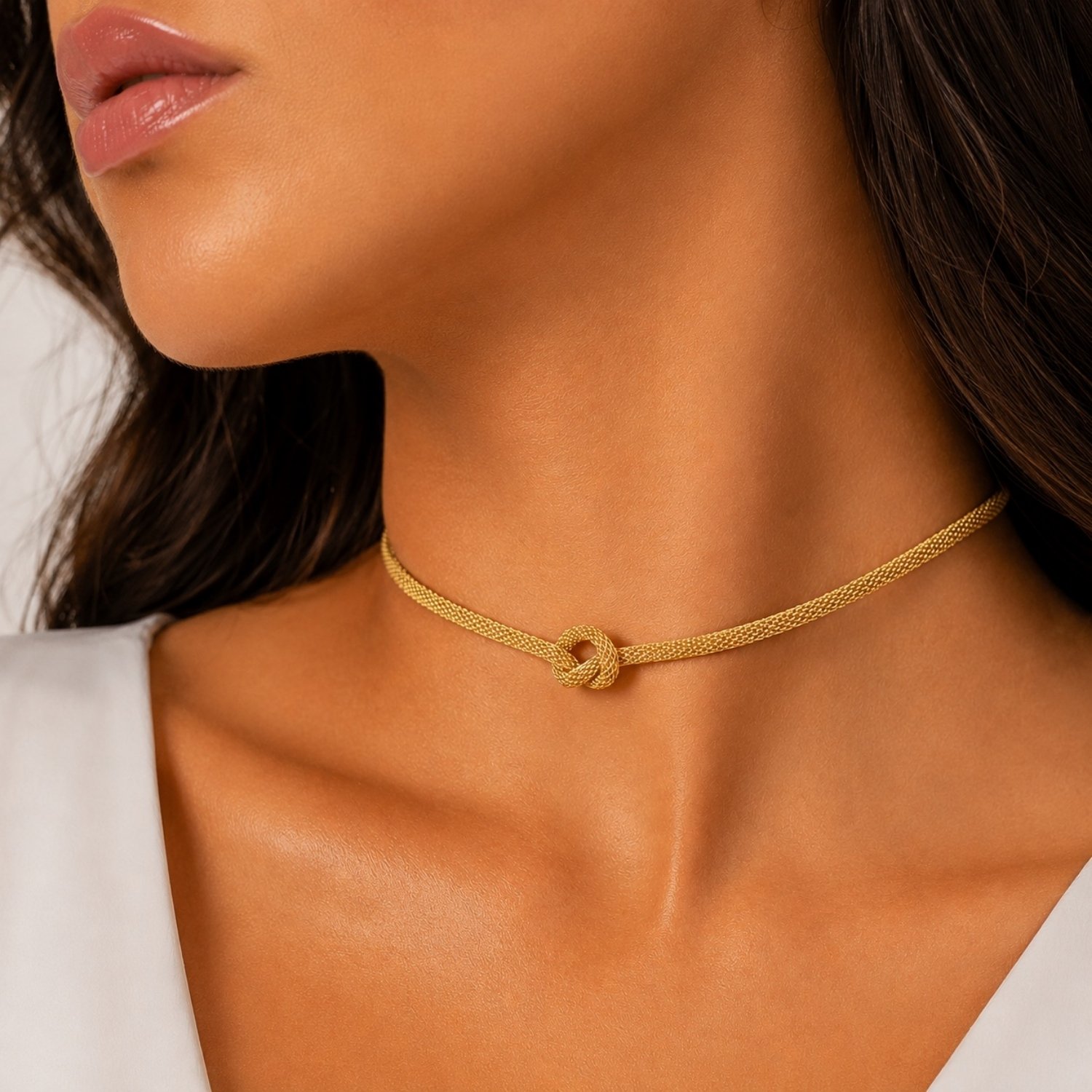 Colar Nozinho Banhado a Ouro