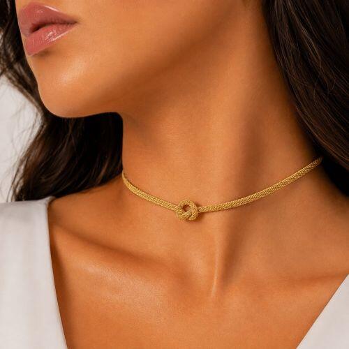 Colar Nozinho Banhado a Ouro