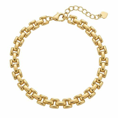 Pulseira Lajotinha 0.5 cm Banhado em Ouro