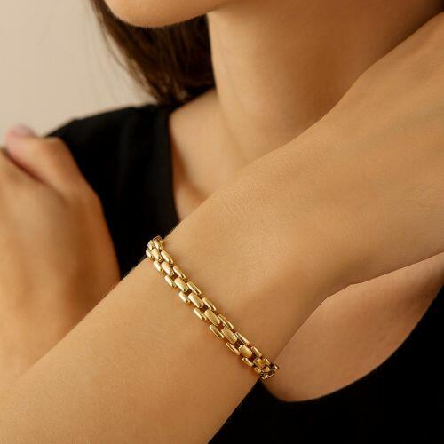 Pulseira Lajotinha 0.5 cm Banhado em Ouro