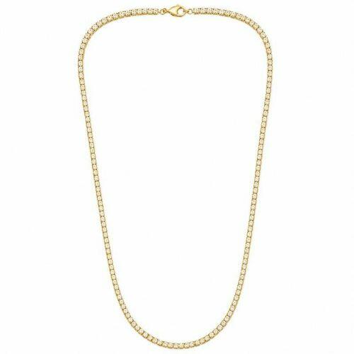 Colar 80 cm Riviera Zirc�nia Cristal Banhado a Ouro