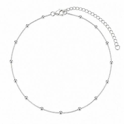 Choker Bolas Lisas 0.3 cm Banhado a Prata