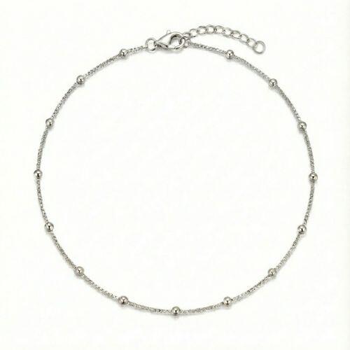 Pulseira Bolas Lisa Banhado a Prata