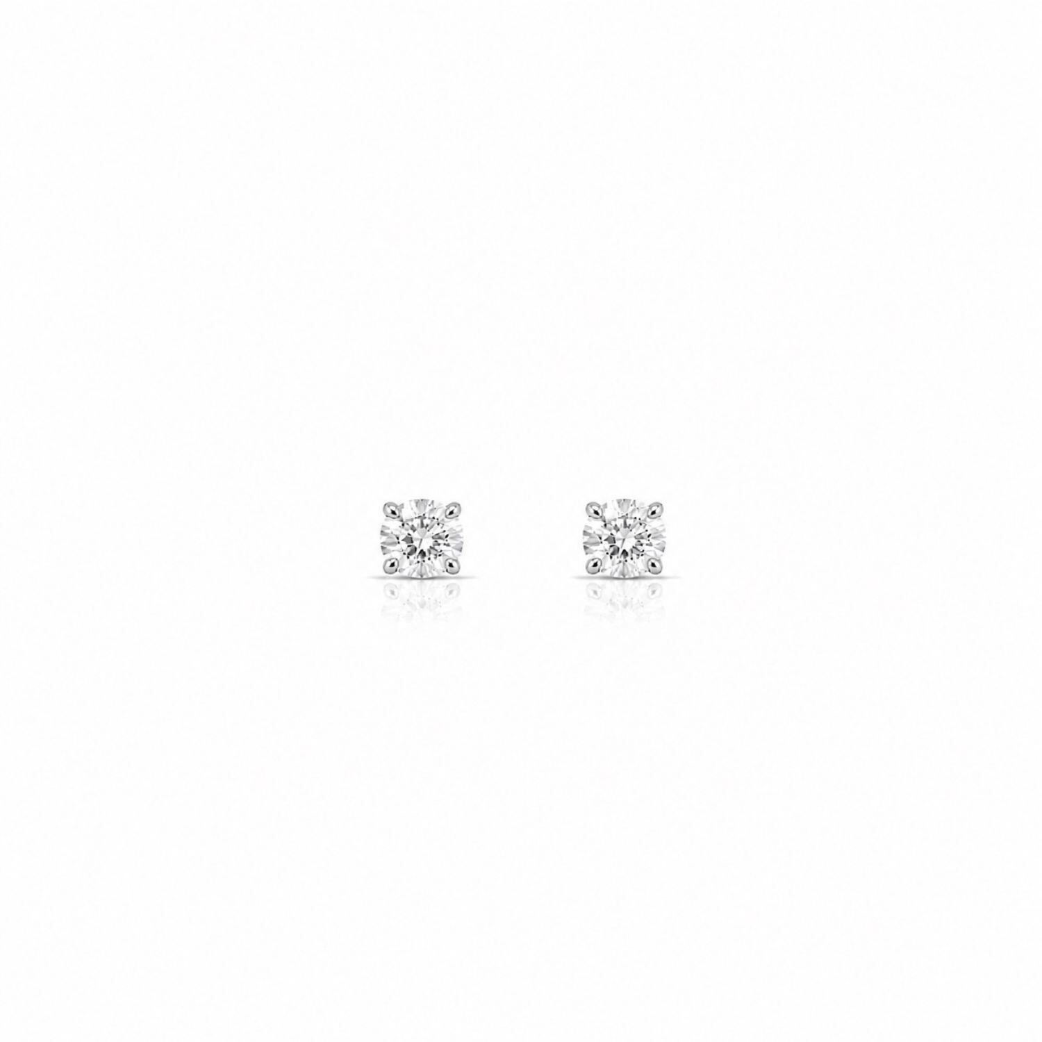 Brinco Ponto de Luz 0.5 cm Banhado a Prata