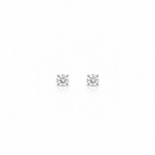 Brinco Ponto de Luz 0.5 cm Banhado a Prata