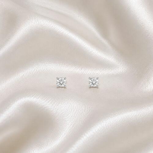 Brinco Ponto de Luz 0.5 cm Banhado a Prata