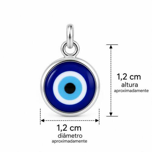 Brinco Anzol Olho Grego Banhado a Prata