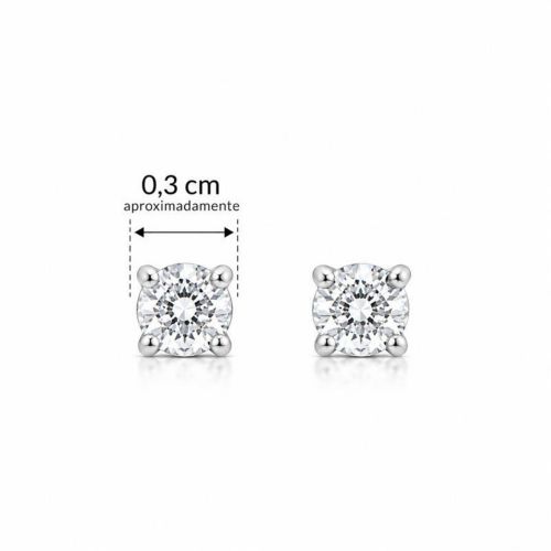 Brinco Ponto de Luz 0.3 cm Banhado a Prata