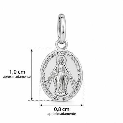 Brinco Argola Nossa Senhora Milagrosa Banhado a Prata
