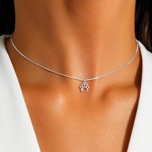 Choker Patinha Vazada Banhado a Prata
