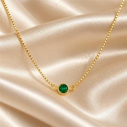 Choker Redondo Cristal Esmeralda Banhado a Ouro