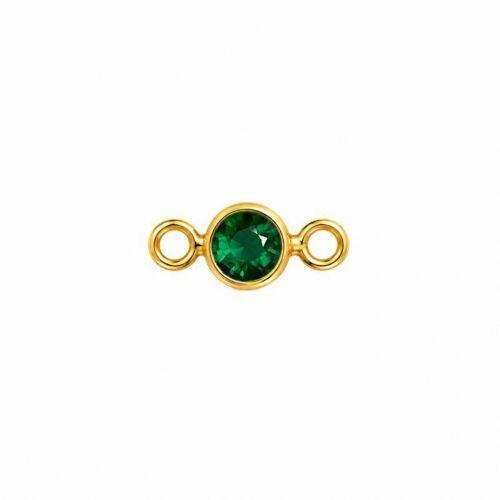 Choker Redondo Cristal Esmeralda Banhado a Ouro
