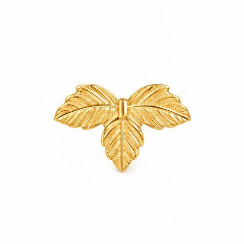 Choker Laminada com Folha Banhado a Ouro