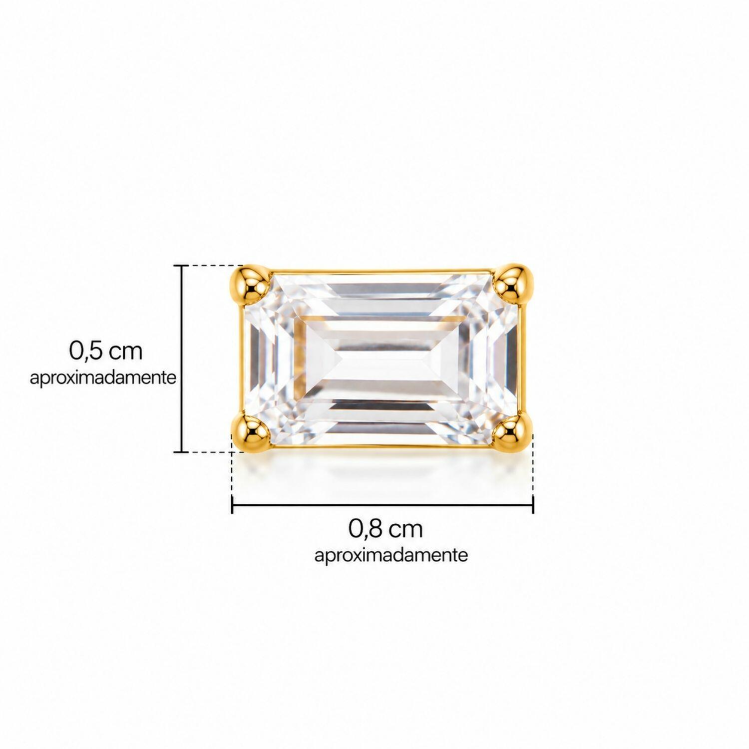 Choker Laminada com Detalhes e Baguette Zircônia Cristal Banhado a Ouro