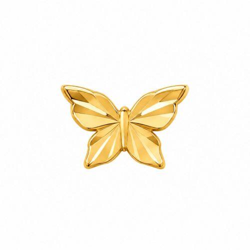 Choker Aro com Borboleta Lisa Banhado em Ouro 18K