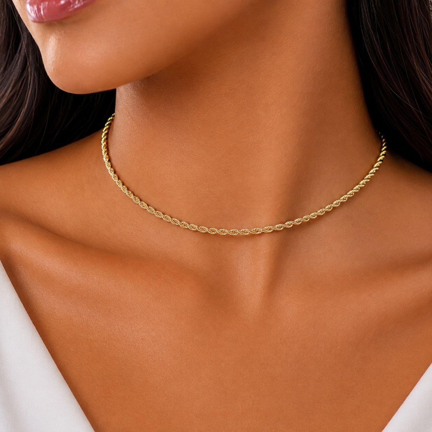 Choker Elo Baiano Banhado em Ouro18k
