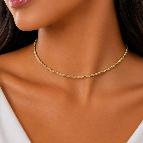 Choker Elo Baiano Banhado em Ouro18k