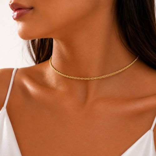 Choker Elo Baiano Banhado em Ouro18k