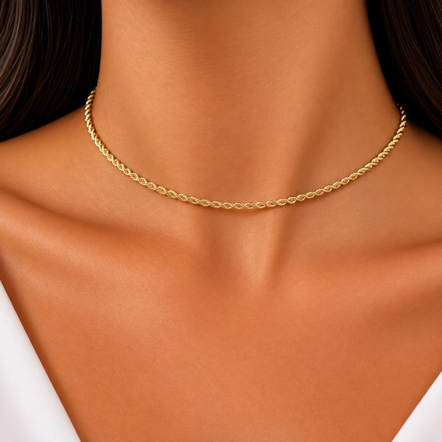 Choker Elo Baiano Banhado em Ouro18k