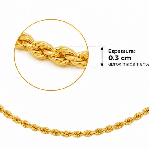 Choker Elo Baiano Banhado em Ouro18k