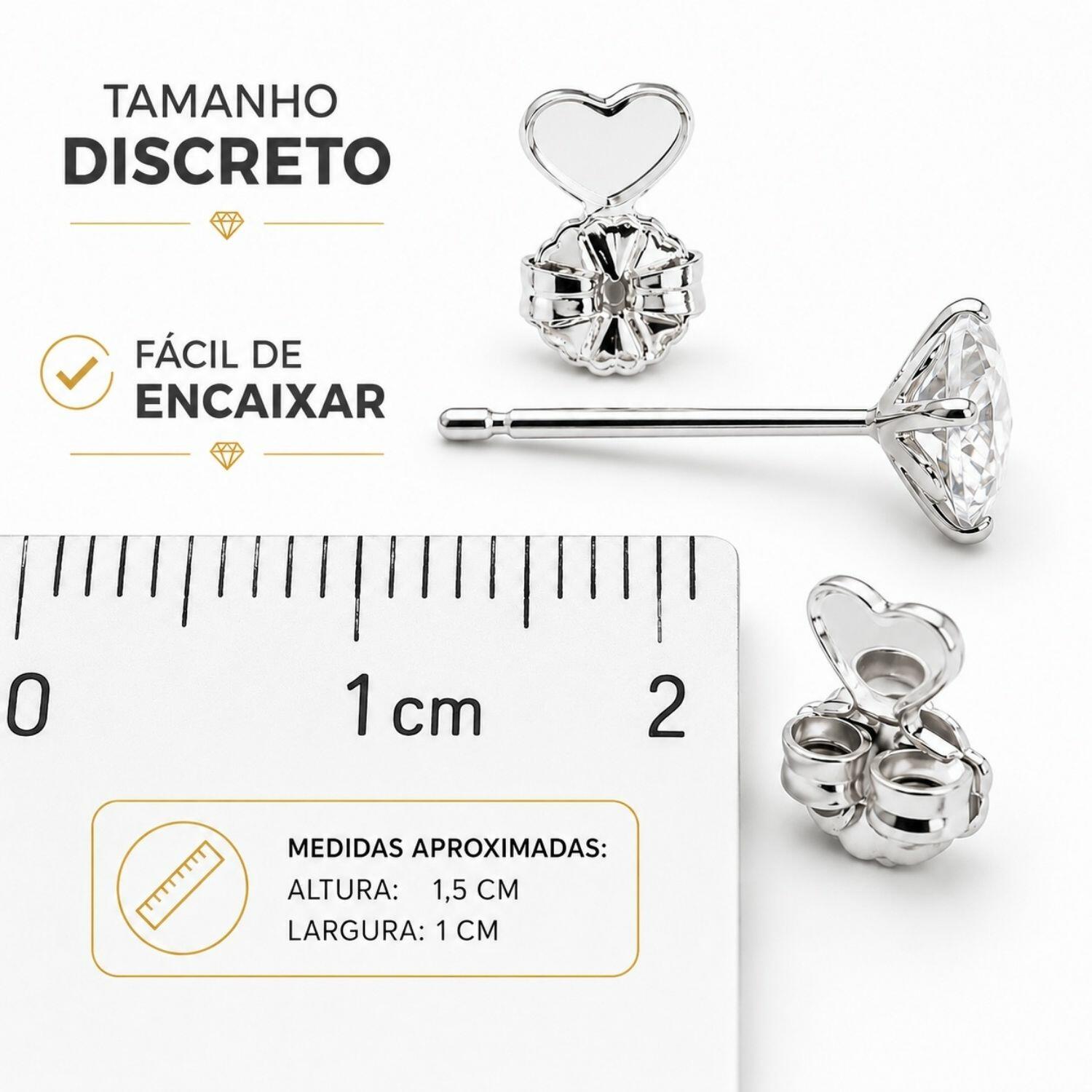 Tarraxa Coração Mágica Banhado a Prata