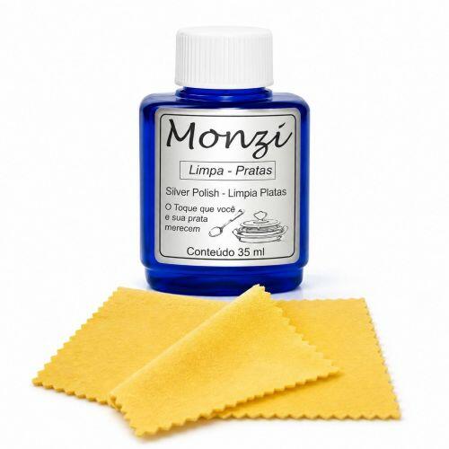 kit Monzi 35ml Prata + flanela m�gica
