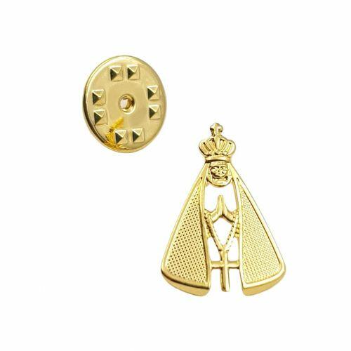Broche de Nossa Senhora Aparecida Banhado a Ouro