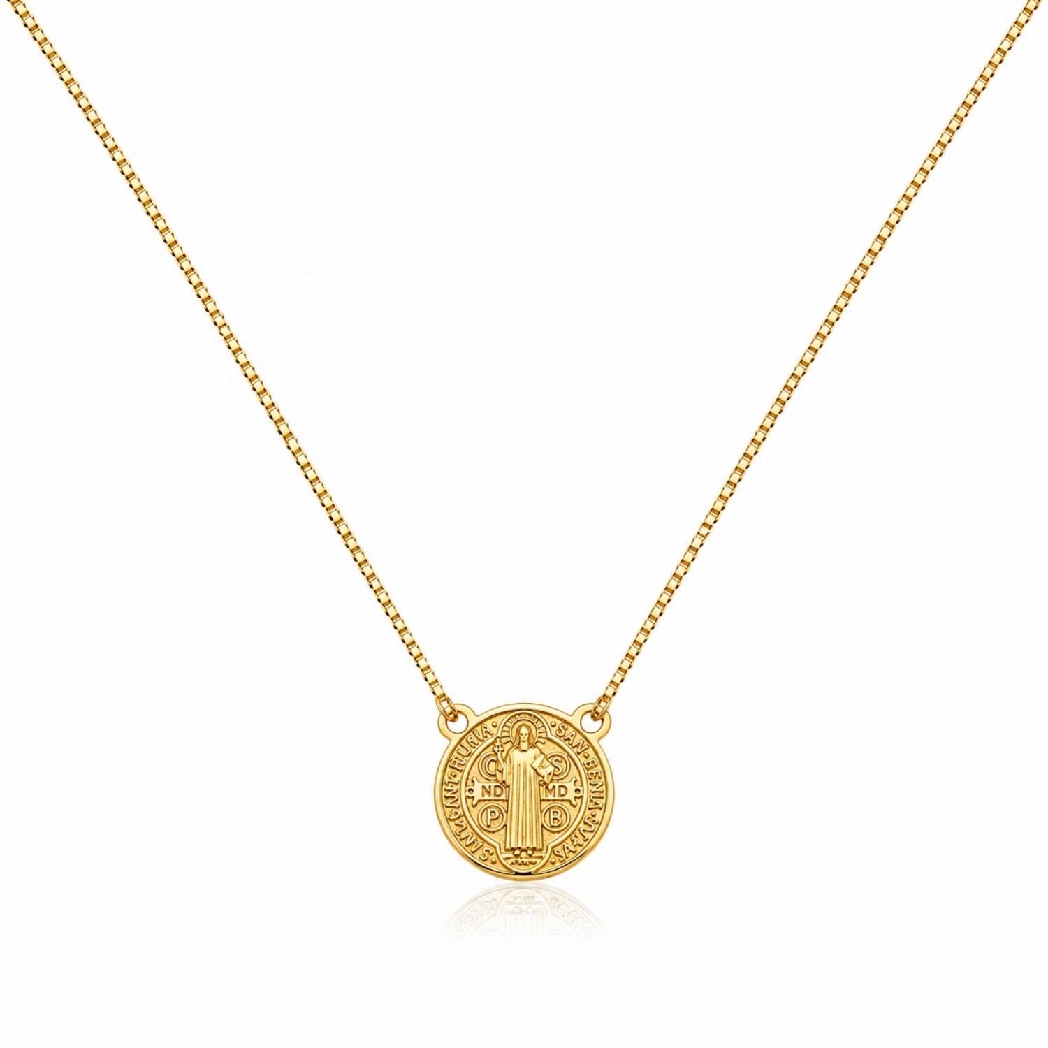 Colar São Bento Banhado a Ouro