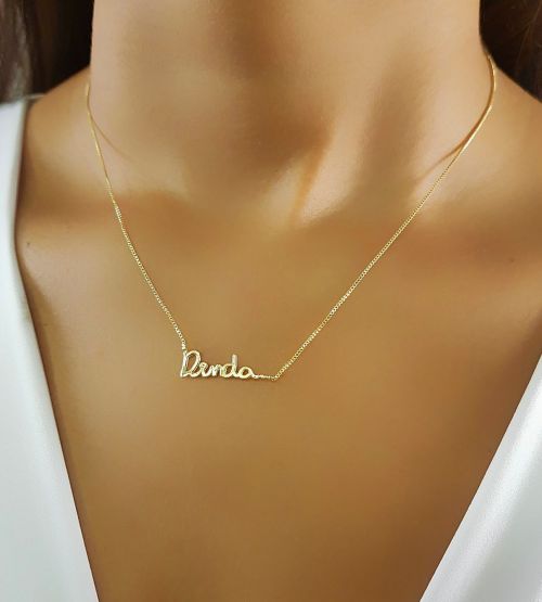 Colar Dinda Banhado a Ouro