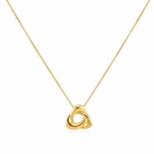 Colar Formas Triangular Vazado Banhado a Ouro
