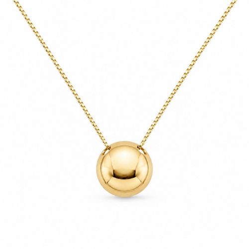 Colar Meia Bola Abaulado Banhado a Ouro
