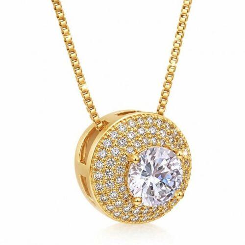 Colar Redondo Abaulado Luxury Micro Zirc�nia Cristal Banhado a Ouro
