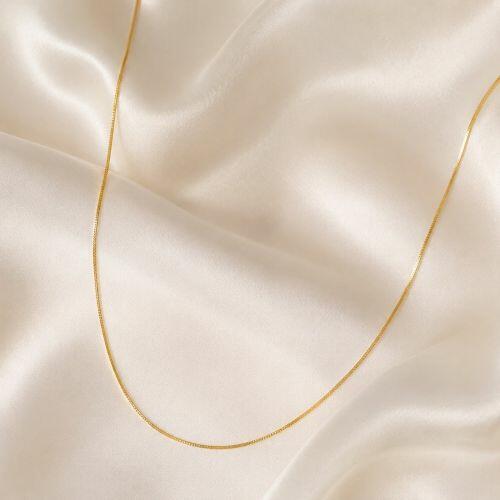 Colar Rabo de Rato Laminado Banhado em Ouro 18k