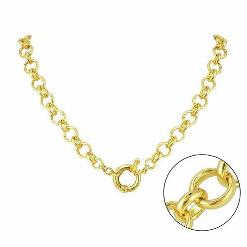 Colar Elo Português 0.6 cm Banhado em Ouro18k