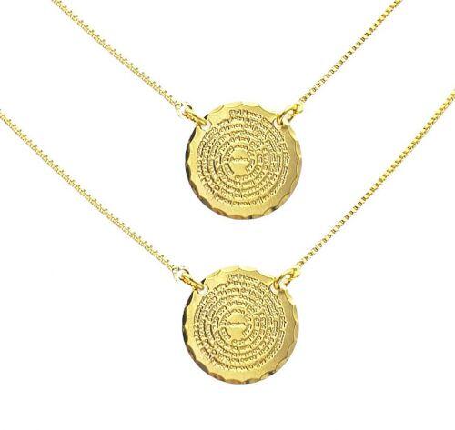 Escapul�rio Ora��o Pai Nosso Banhado em Ouro18k