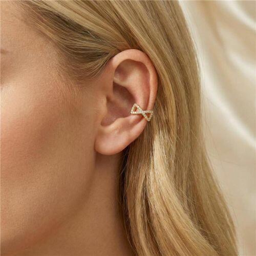 Piercing Fake Laço Micro Zircônia Banhado a Ouro