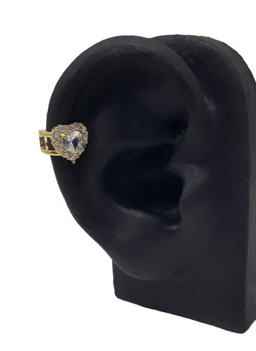 Piercing Fake Cora��o Micro Zirc�nia Banhado em Ouro18k (SKU: 00071045)