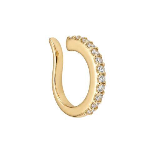 Piercing Fake com 1 Fileira de Micro Zircônias Banhado em Ouro18k
