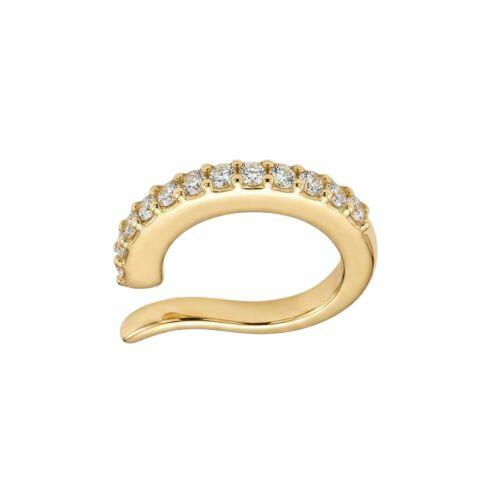 Piercing Fake com 1 Fileira de Micro Zircônias Banhado em Ouro18k