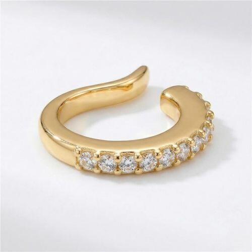 Piercing Fake com 1 Fileira de Micro Zircônias Banhado em Ouro18k