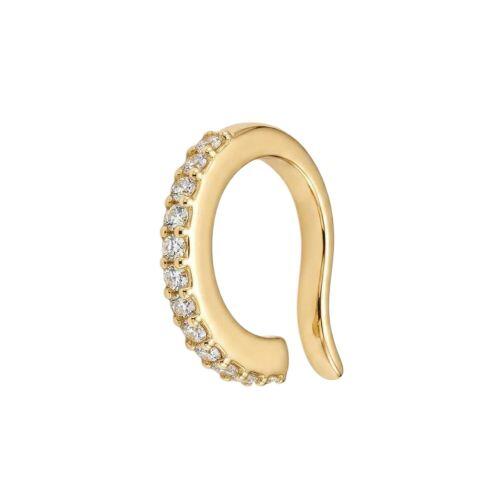 Piercing Fake com 1 Fileira de Micro Zirc�nias Banhado em Ouro18k