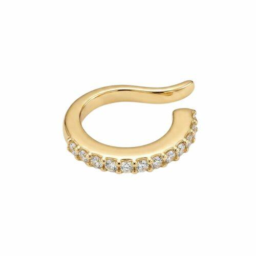 Piercing Fake com 1 Fileira de Micro Zirc�nias Banhado em Ouro18k