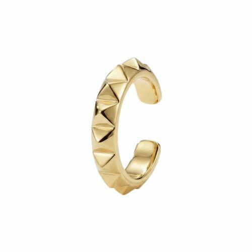 Piercing Fake ZigZag Liso Banhado em Ouro 18k