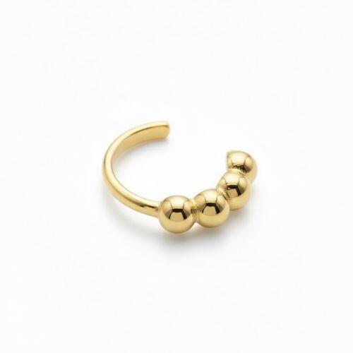 Piercing Fake Bolas Juntas Lisas Banhado em Ouro18k