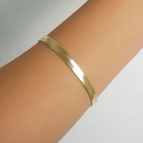 Pulseira Laminada Banhada em Ouro18k