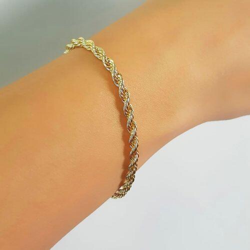 Pulseira Elo Baiano 5 mm Banhado em Ouro18k