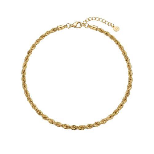 Pulseira Elo Baiano 5 mm Banhado em Ouro18k