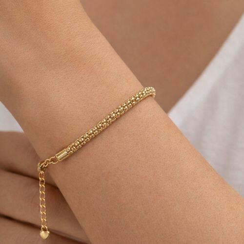 Pulseira Elo Pipoca Banhado a Ouro