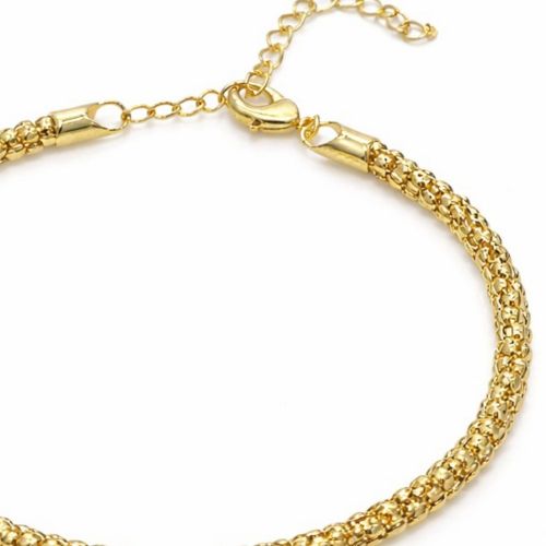 Pulseira Elo Pipoca Banhado a Ouro